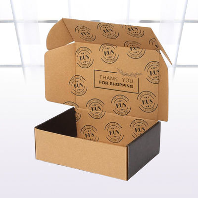 E no tóxica reciclada flauta acanaló el logotipo de envío de papel de la impresión de la caja