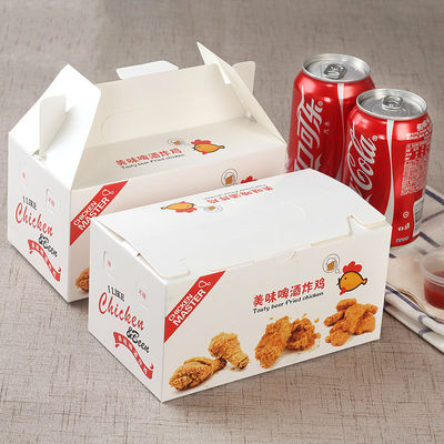 Cajas de encargo disponibles plegables Fried Chicken del acondicionamiento de los alimentos 400gsm