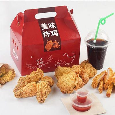 Aceite anti de marfil BOPP Fried Chicken Box Varnishing lacrable de Borad
