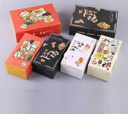 Aceite anti de marfil BOPP Fried Chicken Box Varnishing lacrable de Borad