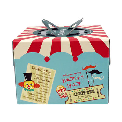 caja de torta de cumpleaños del cartón 300gsm en color a granel de CMYK Pantone