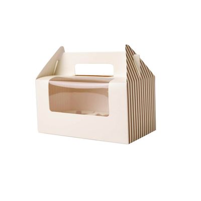 Color de encargo reciclado de 400gsm FBB Mini Cake Box With Handle