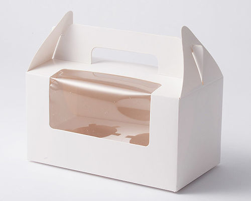Color de encargo reciclado de 400gsm FBB Mini Cake Box With Handle