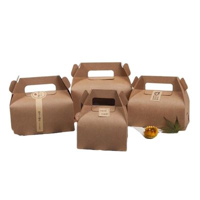 Cajas del acondicionamiento de los alimentos de la aduana de la altura los 8cm de la panadería de la torta con la manija