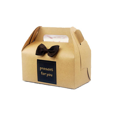 Cajas del acondicionamiento de los alimentos de la aduana de la altura los 8cm de la panadería de la torta con la manija