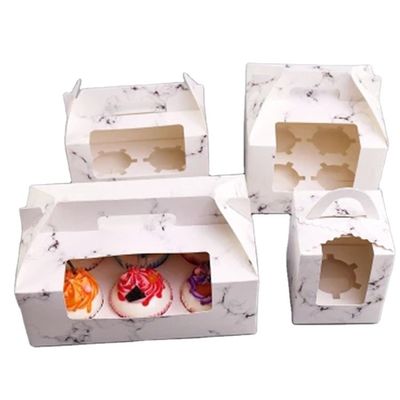 Color de encargo de lujo de papel plegable de la caja de torta del ODM 420gsm Kraft del OEM