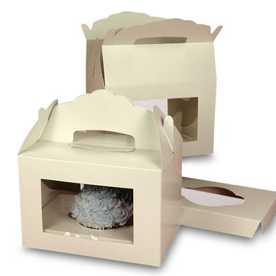 Color de encargo de lujo de papel plegable de la caja de torta del ODM 420gsm Kraft del OEM