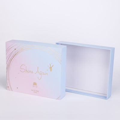 300gsm azul rosado Art Paper Custom Luxury Apparel encajona el sellado caliente