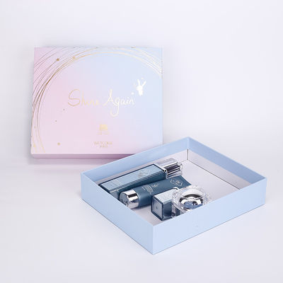 300gsm azul rosado Art Paper Custom Luxury Apparel encajona el sellado caliente