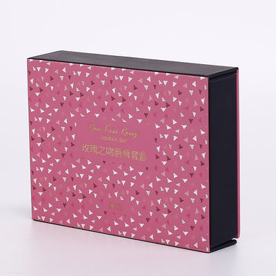 El regalo rosado personalizado de la hoja de oro de CMYK caja de embalaje la tapa magnética