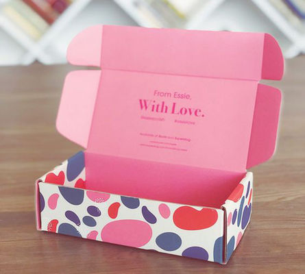Emballage acanaló el correo rosado de 300gsm 2m m FBB encajona el logotipo de encargo