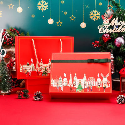 Cajas de empaquetado de la Navidad del Hardcover de la cartulina cualquier color de PMS