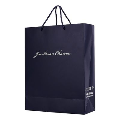 Logo Matt Varnish Printable Paper Bags de encargo disponible con la manija