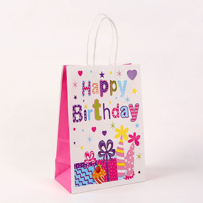 Bolsas de papel imprimibles 350GSM para el regalo de cumpleaños