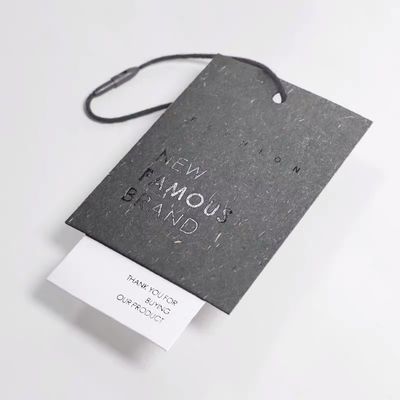 La moda dobló la ropa densamente Hang Tag Debossing personalizado 2m m