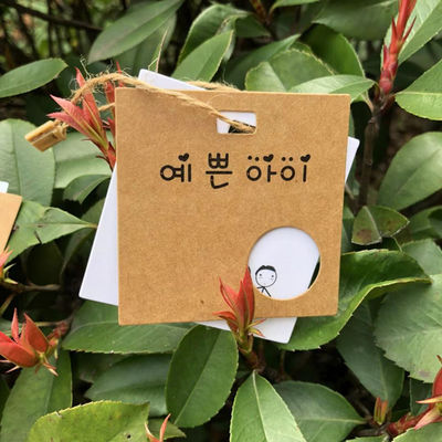 Etiqueta colgante personalizada cartón amistoso CMYK 4C de Kraft del regalo de Eco