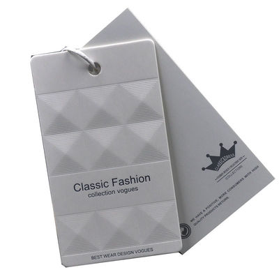 El OEM Debossing grabado en relieve DIY personalizó a Hang Tag With String