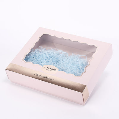 caja de regalo rosada de papel de 80gsm 350gsm Kraft C1S para el empaquetado de la ropa