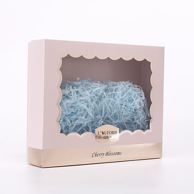 caja de regalo rosada de papel de 80gsm 350gsm Kraft C1S para el empaquetado de la ropa