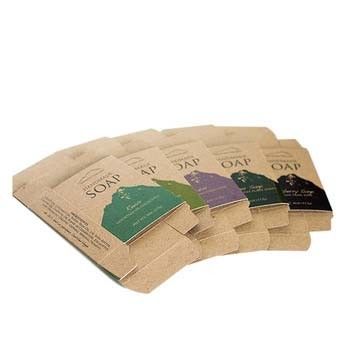 Cajas de empaquetado recicladas del jabón de la cartulina 350gsm que graban en relieve la impresión