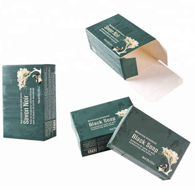 Cajas de empaquetado recicladas del jabón de la cartulina 350gsm que graban en relieve la impresión
