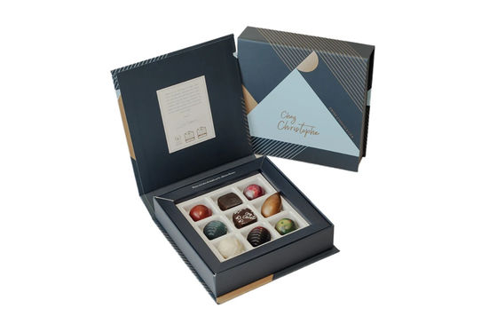 Cajas del regalo 1200g Grey Board Custom Food Packaging del chocolate