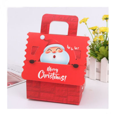 Caja de empaquetado de la Navidad de Eco del caramelo amistoso del regalo CMYK con la manija