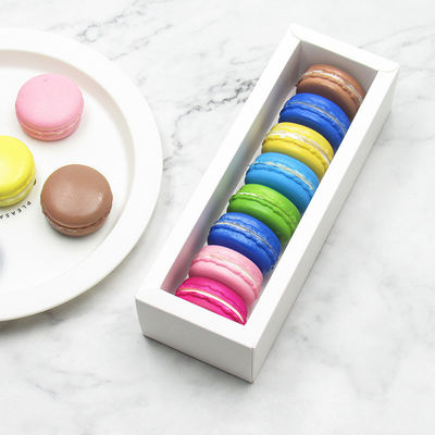 cajas de encargo del acondicionamiento de los alimentos del OEM Macaron con la ventana clara