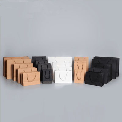 Bolsas de papel imprimibles de papel portátiles de la compensación 4C de Kraft para la tienda reutilizable