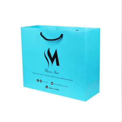 Bolsas de papel reciclables de la cartulina de 300GSM 1m m con estilo multi de los logotipos