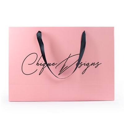 Bolsas de papel imprimibles de encargo de LOGO Cosmetics Gift CMYK con la manija