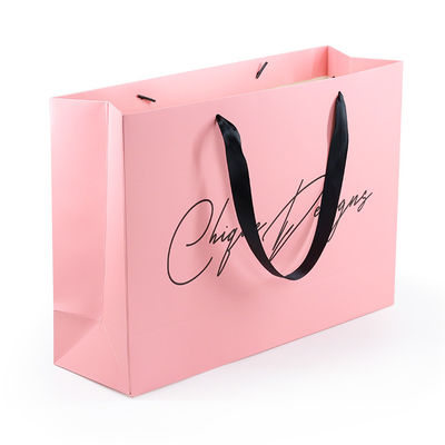 Bolsas de papel imprimibles de encargo de LOGO Cosmetics Gift CMYK con la manija