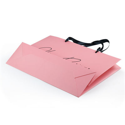 Bolsas de papel imprimibles de encargo de LOGO Cosmetics Gift CMYK con la manija