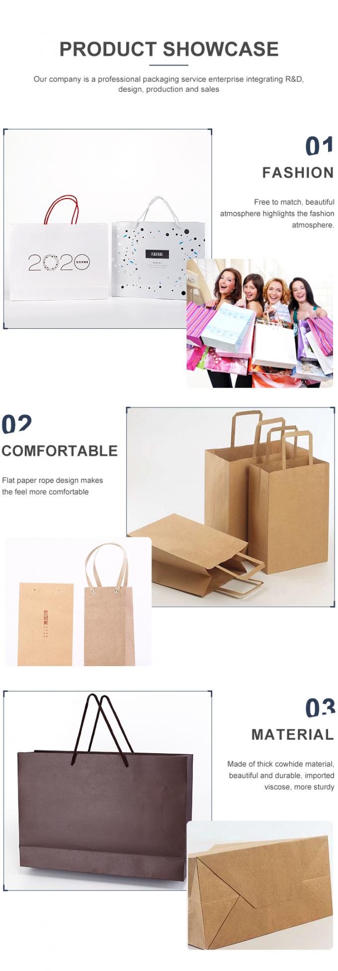La bolsa de asas creativa de la historieta linda de encargo de la Navidad para los presentes de cumpleaños envueltos en bolsas de papel